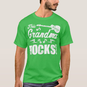 T-shirt Cette Grand-Mère Rocks TGuitar Rock n Roll Funn