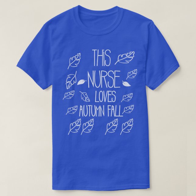T-shirt Cette Infirmière aime l'automne (Design devant)