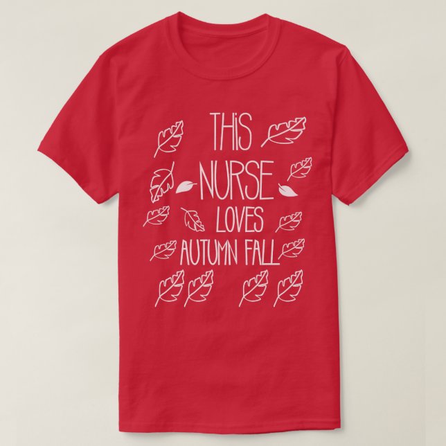 T-shirt Cette Infirmière aime l'automne (Design devant)