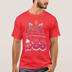 T-shirt Cette licorne a 88 Eighty-huit Years Girl 88t