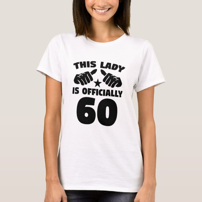 T-shirt Cette Madame Is Officially 60 années de (Devant)