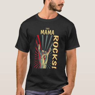 T-shirt Cette Mama Rocks Vintage Retro Concert Les années