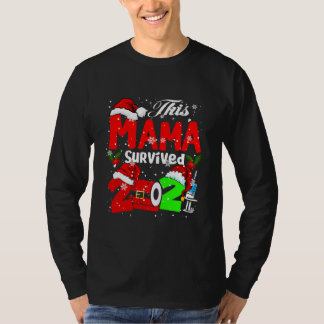 T-shirt Cette maman a survécu 2021 Funny Christmas Santa
