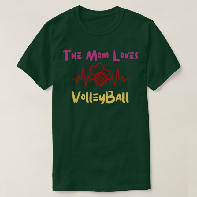 T-shirt Cette maman adore le volley-ball (Design devant)