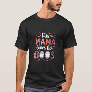 T-shirt Cette Maman adore ses Boos Halloween Boo Ghost Tan