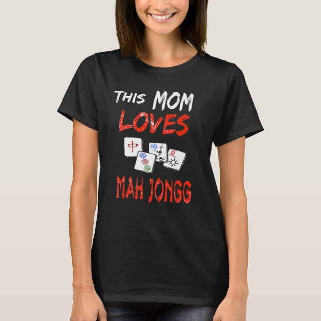 T-shirt Cette maman aime Mah Jongg Fun Tile Game de l'habi (Devant)