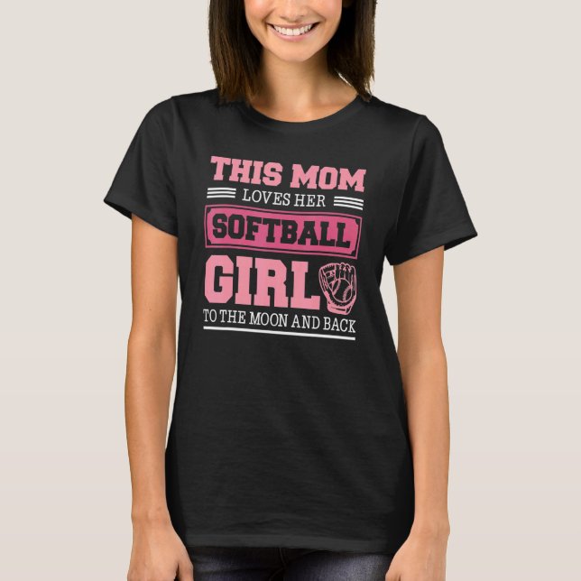 T-shirt Cette Maman Aime Sa Fille De Softball Mère De Soft (Devant)