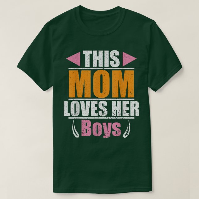 T-shirt Cette maman aime ses garçons  (Design devant)