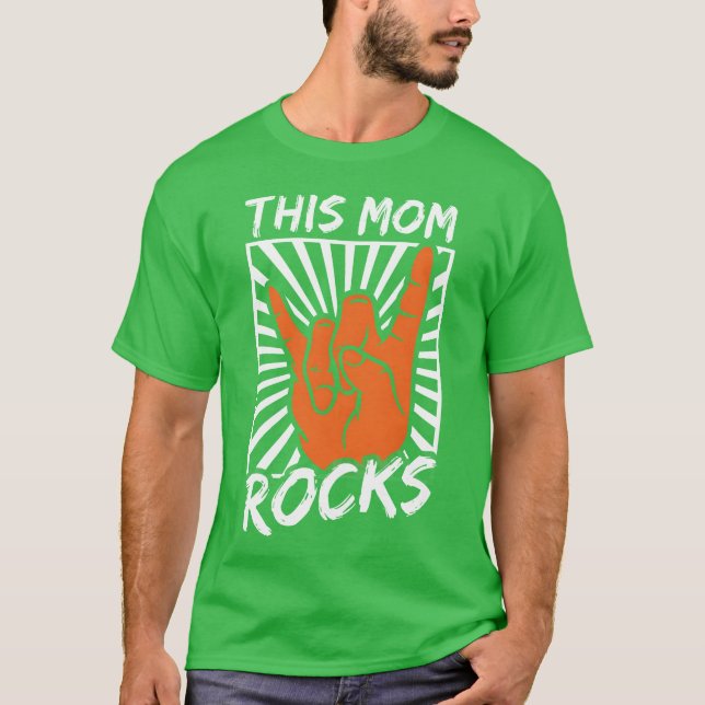 T-shirt Cette Maman Rocks Meilleure Maman Rock et Roll vin (Devant)