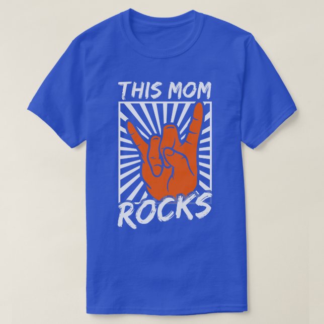 T-shirt Cette Maman Rocks Meilleure Maman Rock Et Roulez (Design devant)