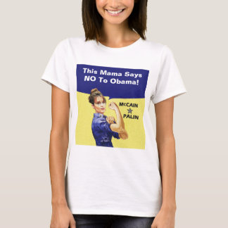 T-shirt Cette maman Says NO à Obama ! Customisez ce