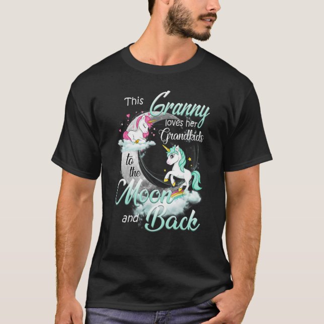 T-shirt Cette Mamie Aime Ses Petits-Enfants Sur La Lune Et (Devant)