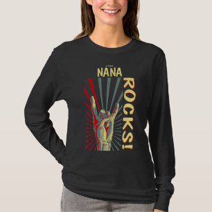T-shirt Cette Nana Rocks Vintage Retro Concert les années