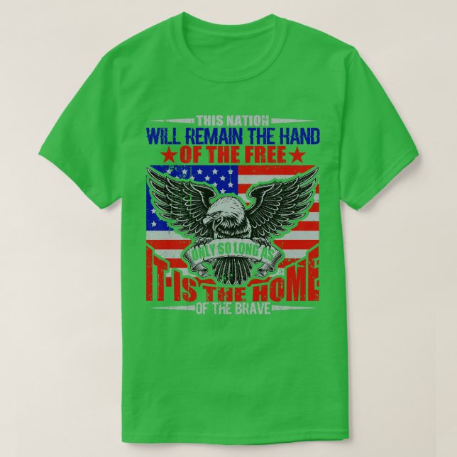 T-SHIRT CETTE NATION RETIENDRA LA MAIN DU LIBRE C'EST (Design devant)