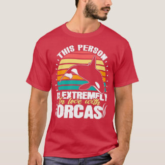 T-shirt Cette personne Estrémfly Love Orcas baleines mer