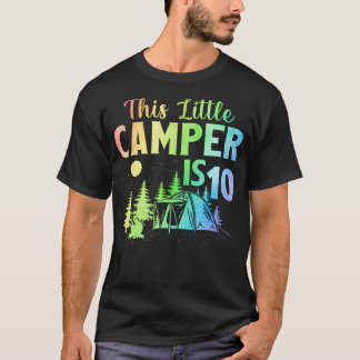 T-shirt Cette petite campeuse fête ses 10 ans pour son 10e