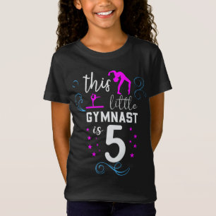 T-Shirt Cette Petite Gymnaste Est 5 Filles Anniversaire