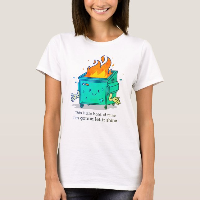 T-shirt Cette Petite Lumière : Conception De Feu De Dumste (Devant)