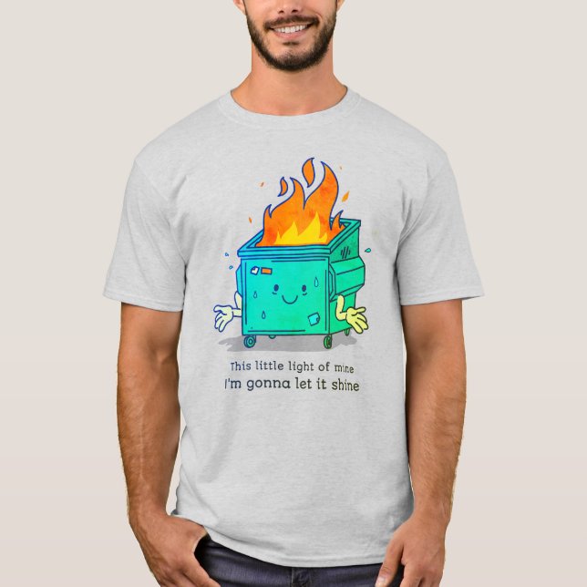 T-shirt Cette Petite Lumière : Conception Incendie de la P (Devant)