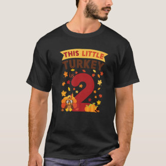 T-shirt Cette Petite Turquie A 2 Ans Thanksgi