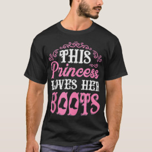 T-shirt Cette Princesse Aime Ses Bottes Cheval Girl Horseb