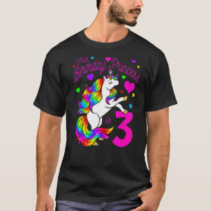 T-shirt Cette Princesse Anniversaire Est 3 3ème Partie Fil