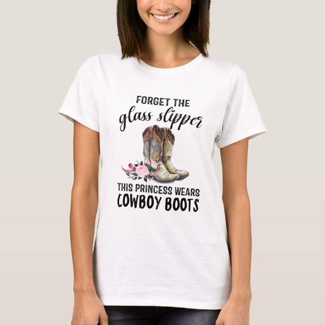 T-shirt Cette princesse porte des bottes de cow-boy (Devant)