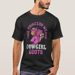 T-shirt Cette princesse porte des bottes de cowgirl Cheval
