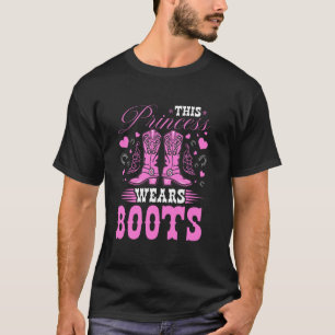 T-shirt Cette princesse porte des bottes Rodeo Western Cou