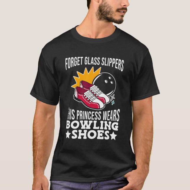 T-shirt Cette Princesse Porte Un Bowling Chaussures Bowler (Devant)