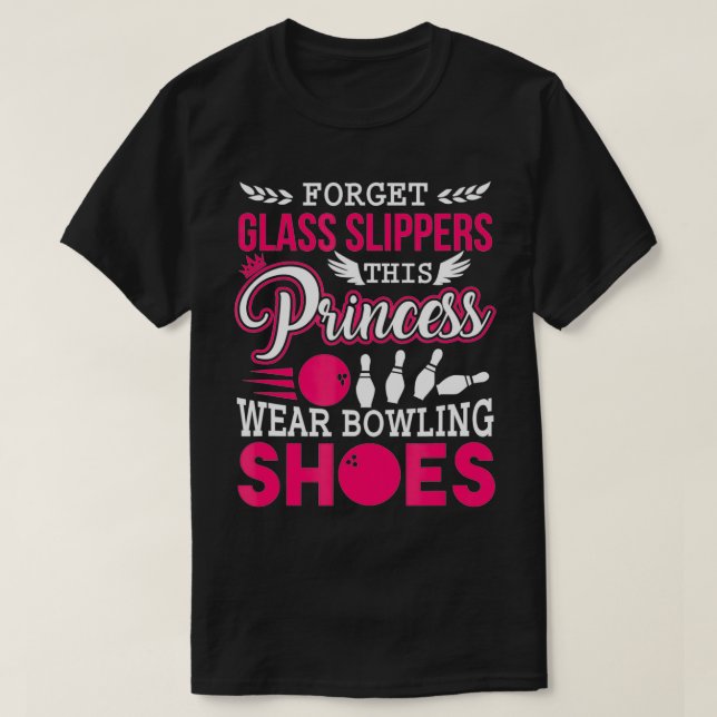 T-shirt Cette princesse porte un bowling Chaussures de bow (Design devant)