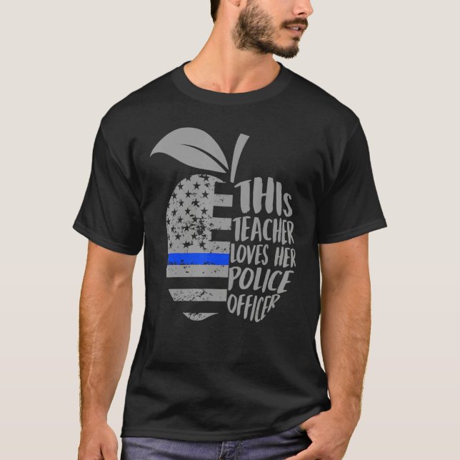 T-shirt Cette Professeure Aime Son Officier De Police L'Ap (Devant)
