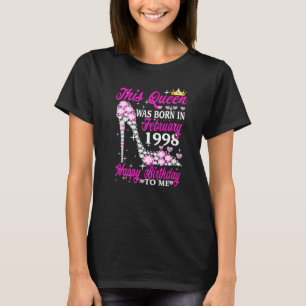 T-shirt Cette Reine Est Née En Février 1998 25e Anniversai