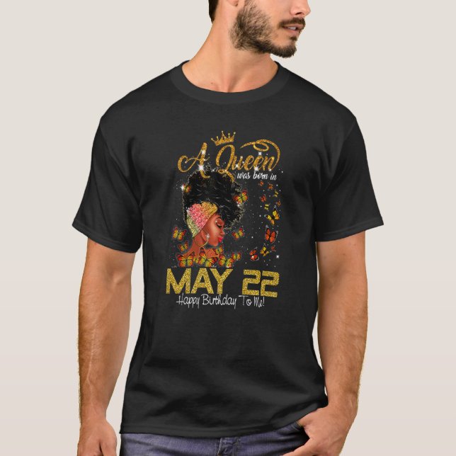 T-shirt Cette Reine Est Née En Juillet 22 Joyeux Anniversa (Devant)