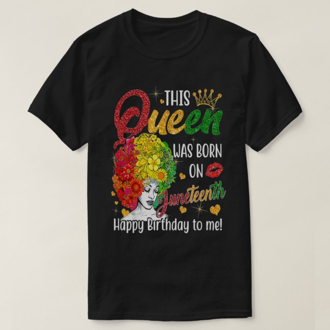 T-shirt Cette Reine Est Née Le 11 Juillet Joyeux Anniversa (Design devant)