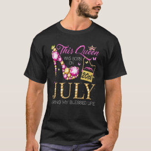 T-shirt Cette Reine Est Née Le 20 Juillet Vivant Mon Béni 