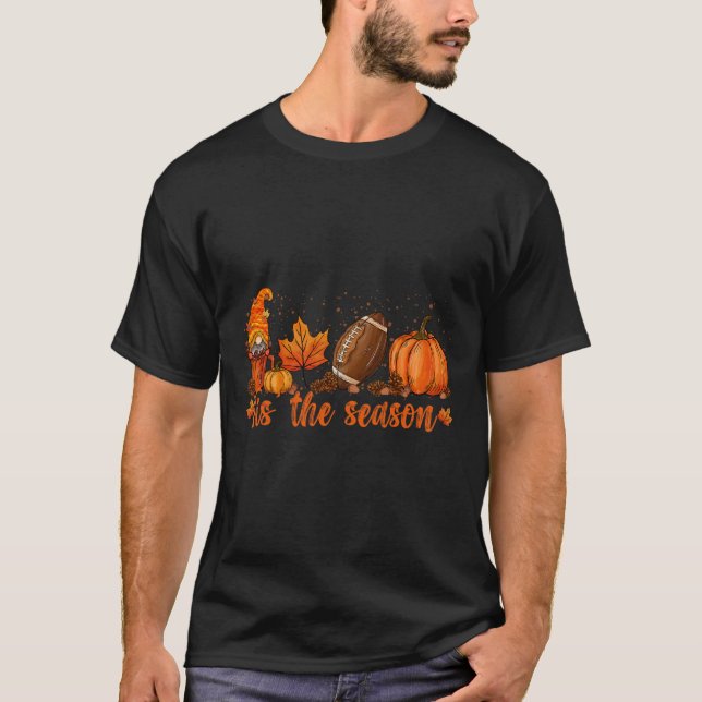 T-shirt Cette Saison Footll Footll Automne Thanksgiving 2 (Devant)