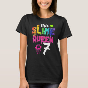 T-shirt Cette Slime Queen est 7e anniversaire fille Couron