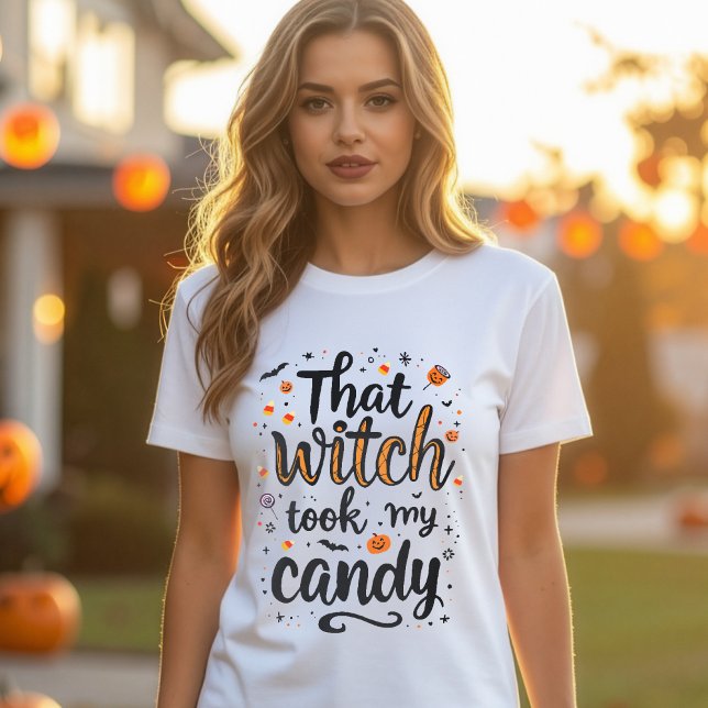 T-shirt Cette Sorcière A Pris Ma Typographie De Bonbons (Créateur téléchargé)