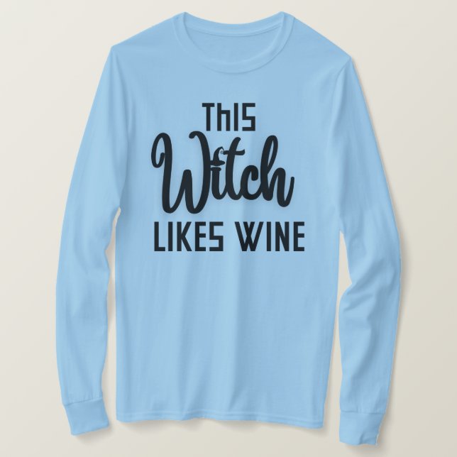 T-shirt Cette Sorcière Comme Du Vin (Design devant)
