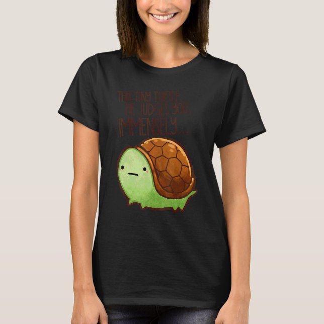 T-shirt Cette Tortue Vous Juge (Devant)