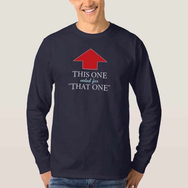 T-shirt "Cette un" longue chemise de douille (Devant)