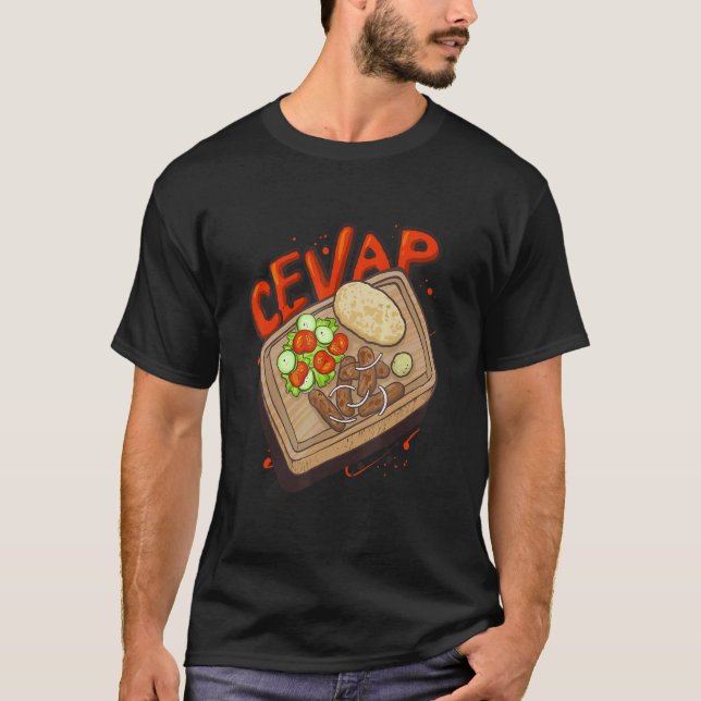 T-shirt Cevap Serbe Grill Saucisses Cévapi 2 (Devant)