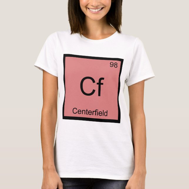 T-shirt Cf - Champ centre Chimie Élément Symbole Baseball (Devant)