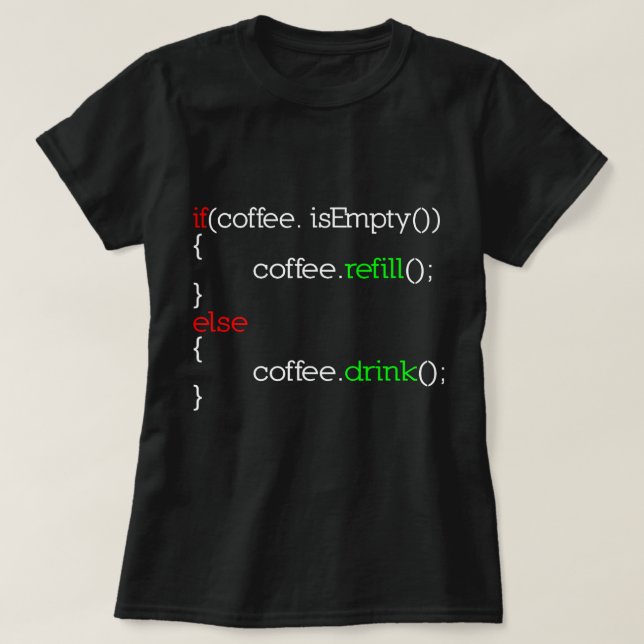 T-shirt CF Coffee Funny Programmer Cadeau Café pour ordina (Design devant)