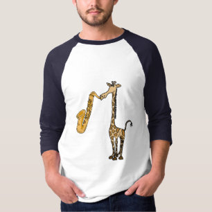 T-shirt CG. girafe avec la chemise de saxophone