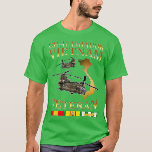 T-shirt CH47 chinook Vietnam Vétérinaire Cadeau pour père 
