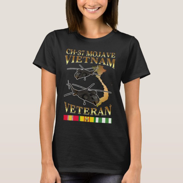 T-shirt CH 37 mojave helicopter Vietnam war veteran (Devant)