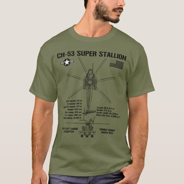 T-shirt CH-53 Spécifications de l'hélicoptère d'attaque Su (Devant)
