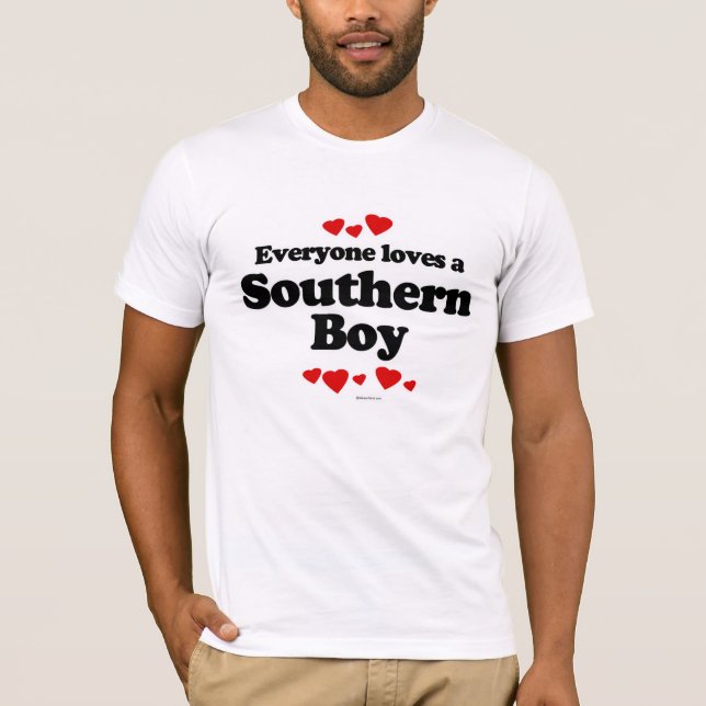 T-shirt Chacun aime un garçon du sud (Devant)